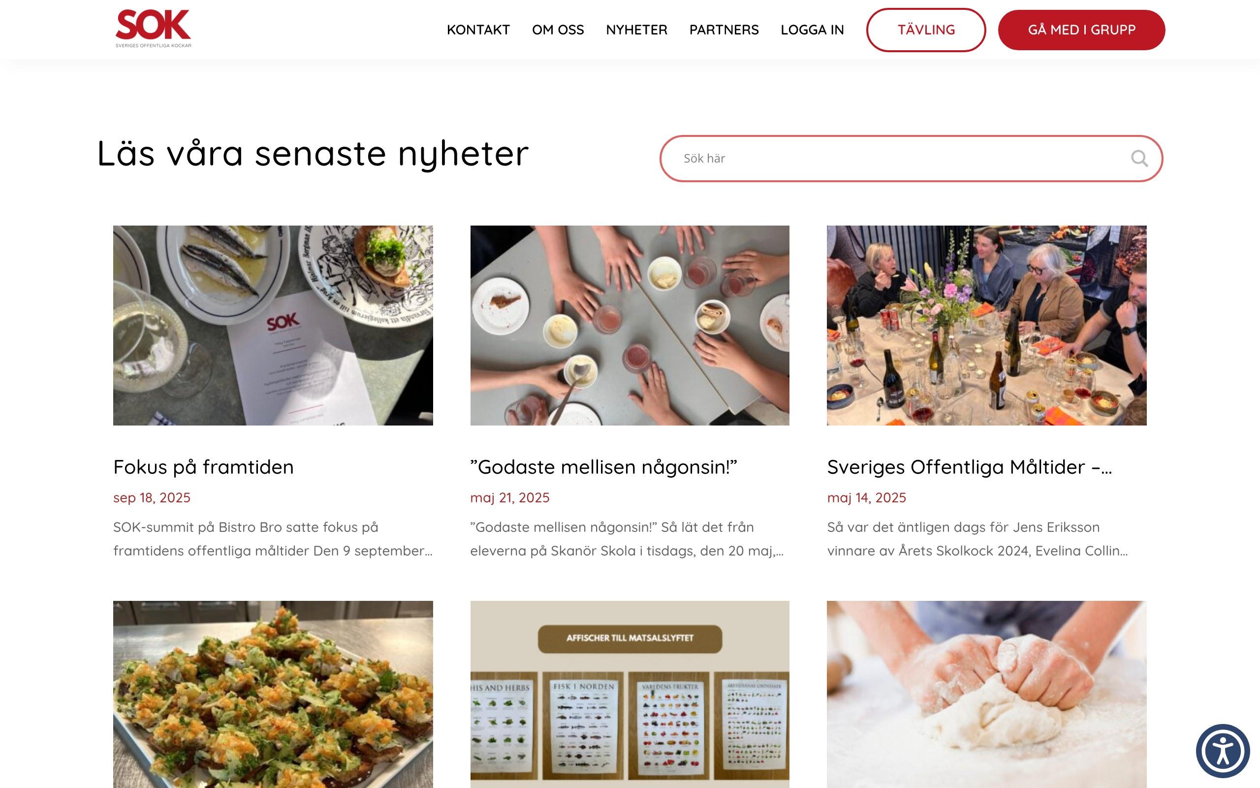 Sveriges offentliga kockar – nyhetssida i WordPress